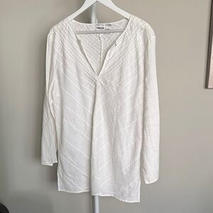 Chico's Ivory Textured Blouse